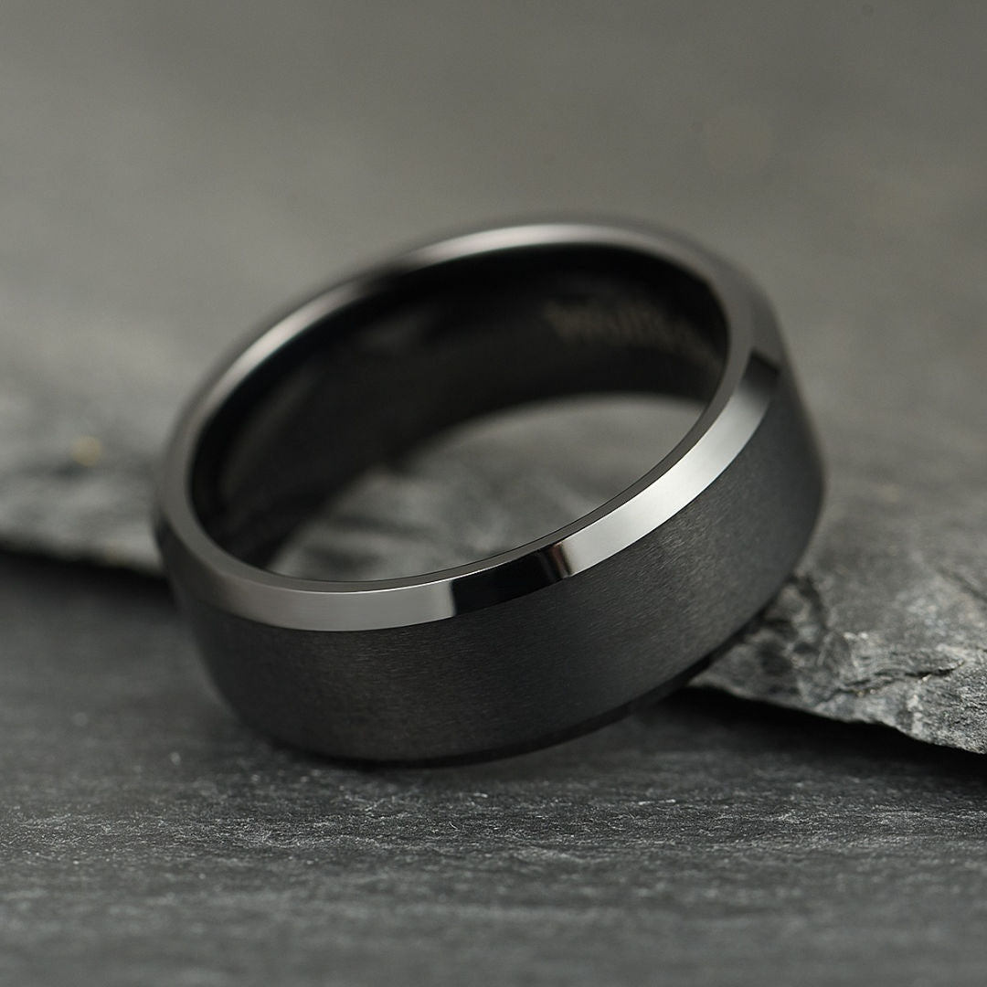 The Apex - Stealth Black Tungsten Ring
