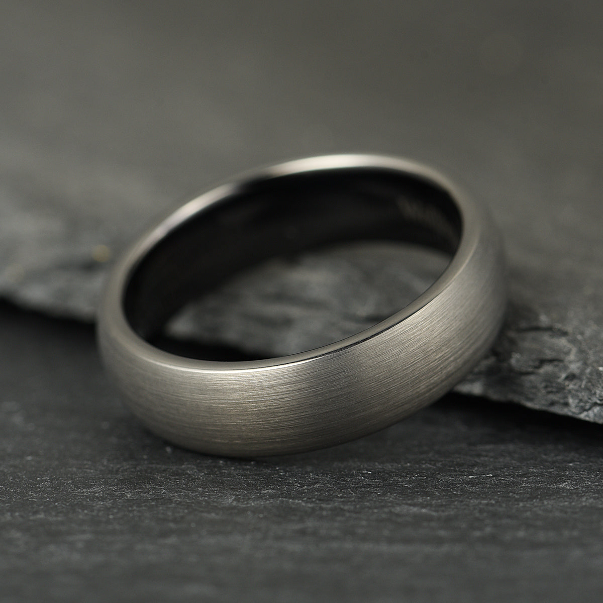 The Meridian - Brushed Gun Metal Tungsten Ring (6mm)
