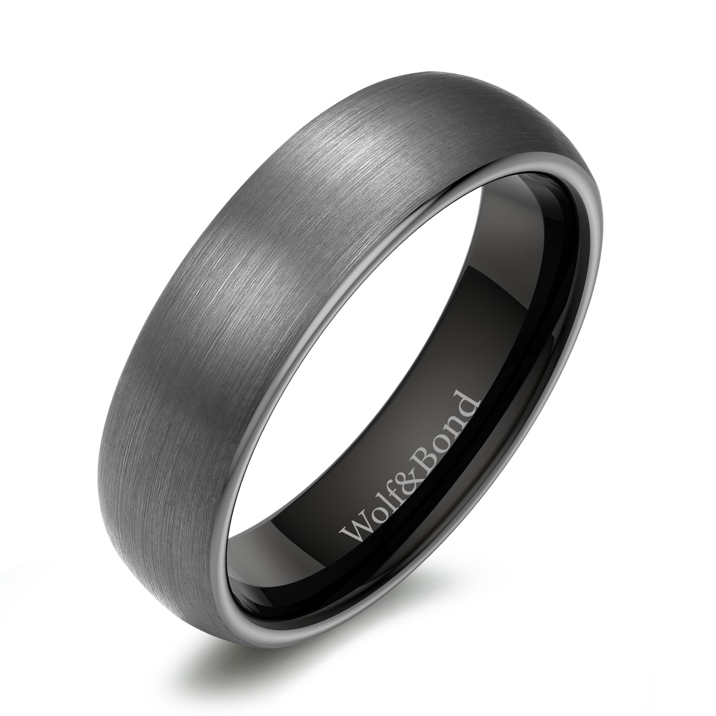 The Meridian - Brushed Gun Metal Tungsten Ring (6mm)