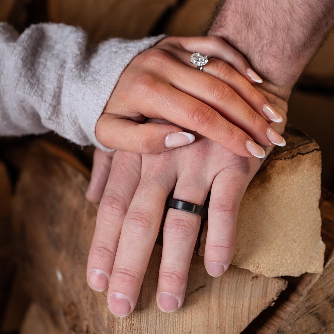 The Apex - Stealth Black Tungsten Ring (6mm, 8mm)