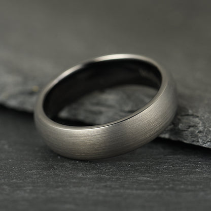 The Meridian - Brushed Gun Metal Tungsten Ring (6mm)