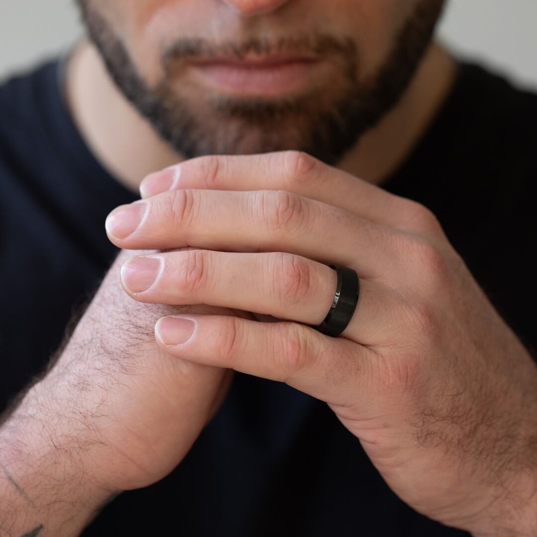 The Apex - Stealth Black Tungsten Ring (6mm, 8mm)