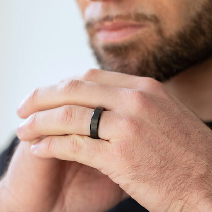 The Apex - Stealth Black Tungsten Ring (6mm, 8mm)
