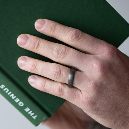 The Meridian - Brushed Gun Metal Tungsten Ring (6mm)