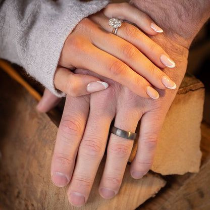 The Meridian - Brushed Gun Metal Tungsten Ring (6mm)