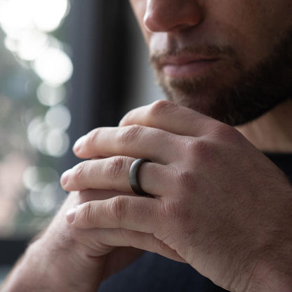 The Meridian - Brushed Gun Metal Tungsten Ring (6mm)